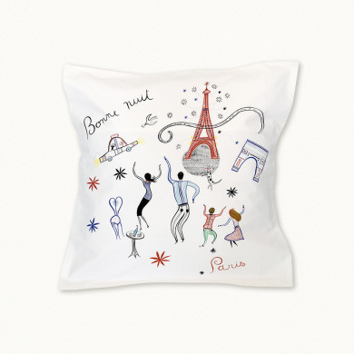 2 Paris day night pillowcases 65 x 65 cm