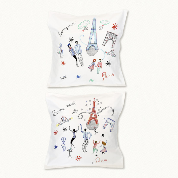 2 Paris day night pillowcases 65 x 65 cm 2 Paris day night pillowcases 65 x 65 cm
