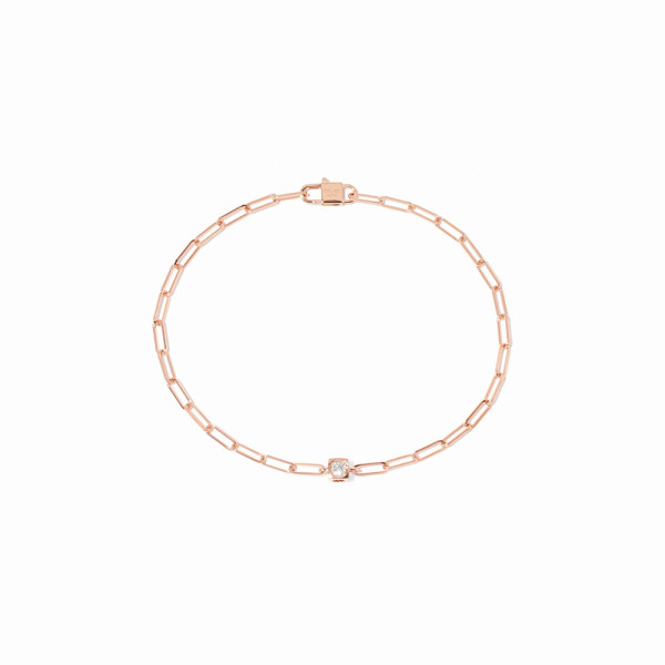 Bracelet Le Cube Diamant or rose et diamant Bracelet Le Cube Diamant or rose et diamant