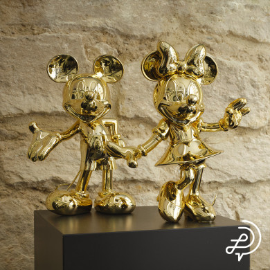 Mickey Welcome chromé or - 30 cm Mickey Welcome chromé or - 30 cm