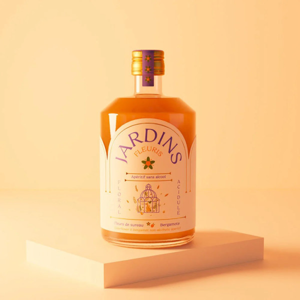 Jardins Fleuris - Fleurs de sureau & Bergamote - 70 cl - sans alcool Jardins Fleuris - Fleurs de sureau & Bergamote - 70 cl - sans alcool
