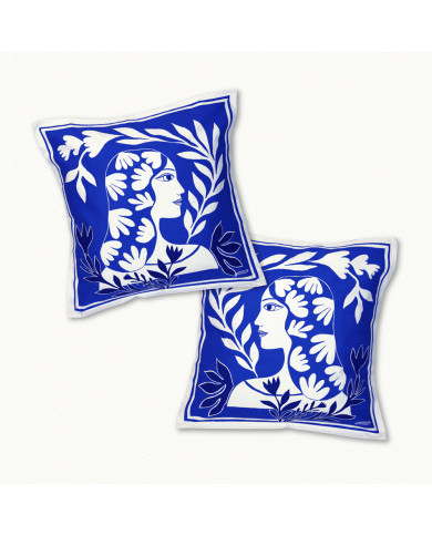 2 taies d'oreiller elle elle - 65 x 65 cm