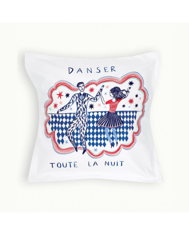 2 taies d'oreiller danser dormir - 65 x 65 cm