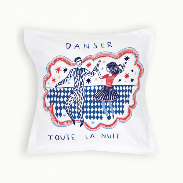 2 taies d'oreiller danser dormir - 65 x 65 cm 2 taies d'oreiller danser dormir - 65 x 65 cm