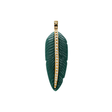 Malachite feather pendant Malachite feather pendant