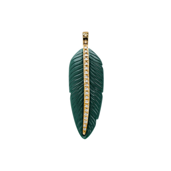 Malachite feather pendant Malachite feather pendant
