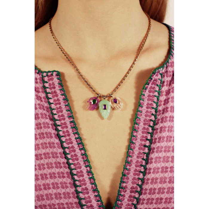 Pendentif main quartz cristal