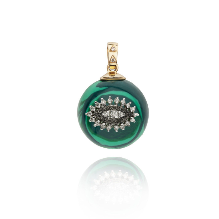Pendentif Eye on me malachite