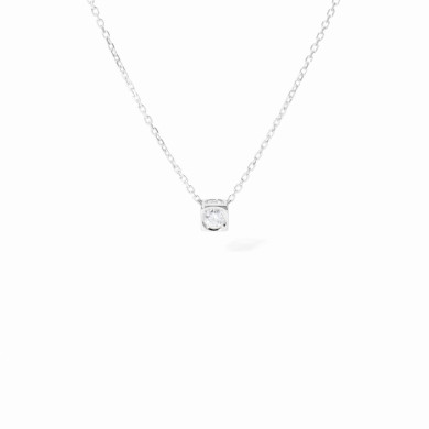 Le Cube Diamant small necklace white gold and diamond Le Cube Diamant small necklace white gold and diamond