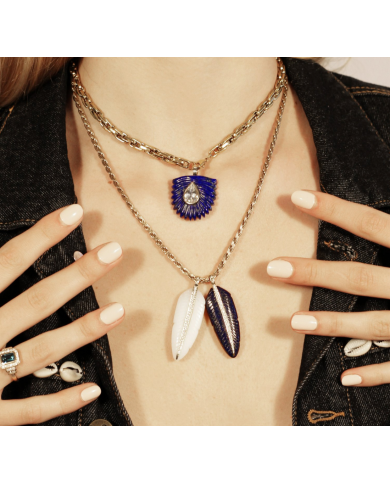 Hollow rope mesh gold chain