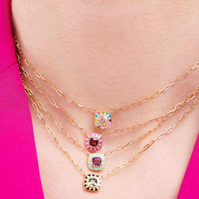 Collier Stella chaîne Rainbow