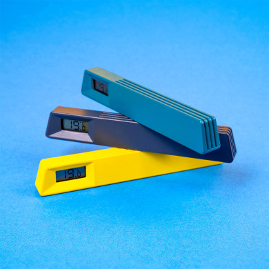 Le19 - thermomètre porte-photo made in France - jaune