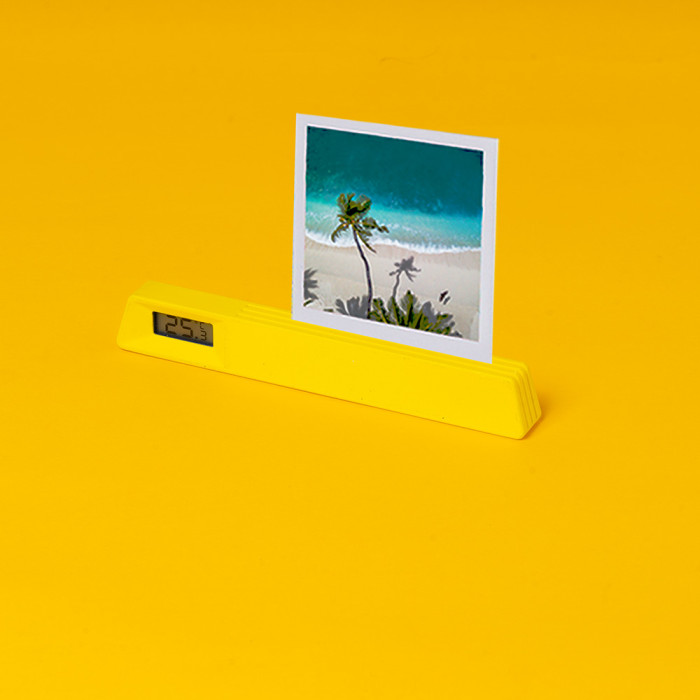 Le19 - photo holder thermometer made in France - yellow Le19 - photo holder thermometer made in France - yellow