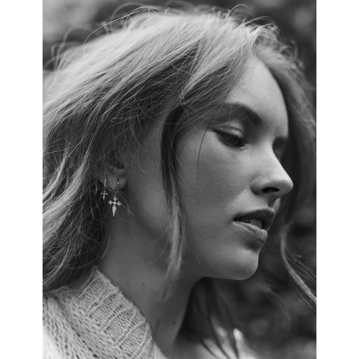 Boucles d'oreilles Blood Diamonds or et diamants