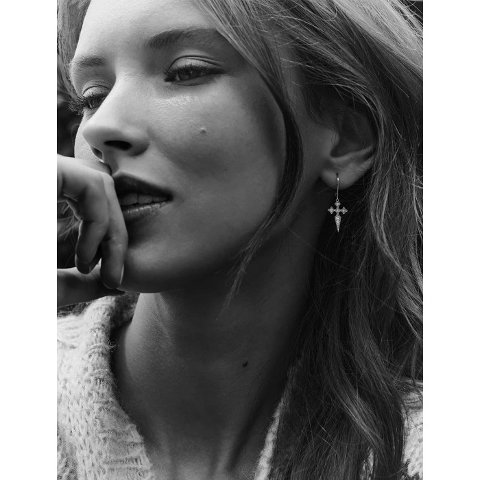 Boucles d'oreilles Blood Diamonds or et diamants