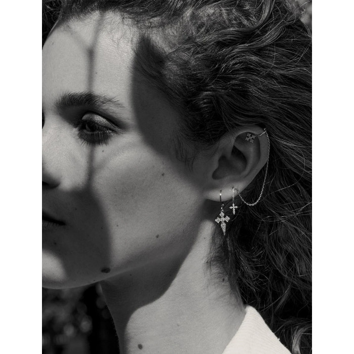 Boucles d'oreilles Blood Diamonds or et diamants