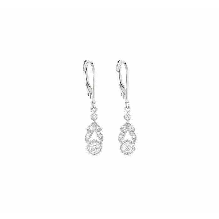 Earrings Swan gold and Diamonds