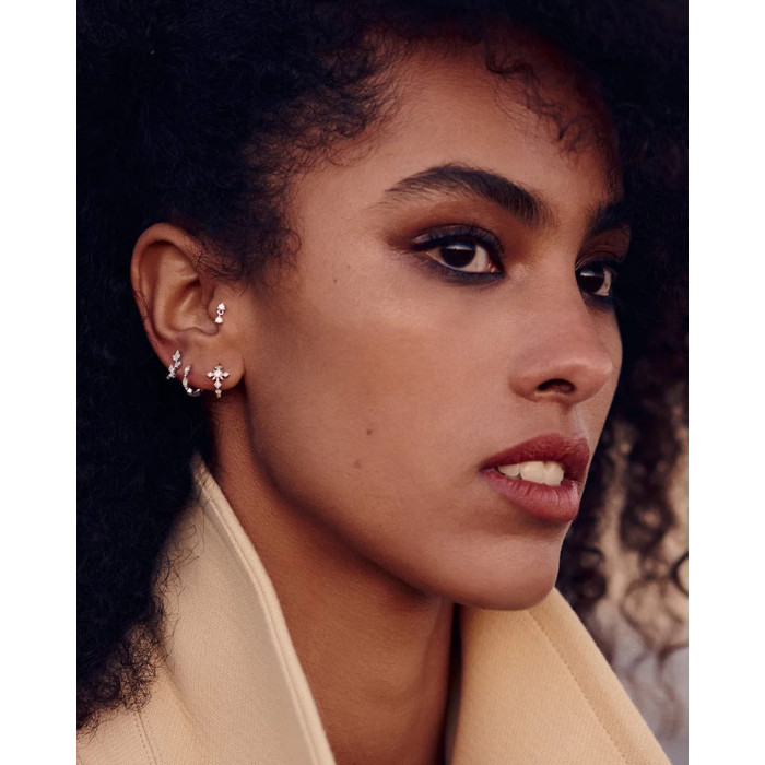 Piercing mini créole or et diamants Yasmine