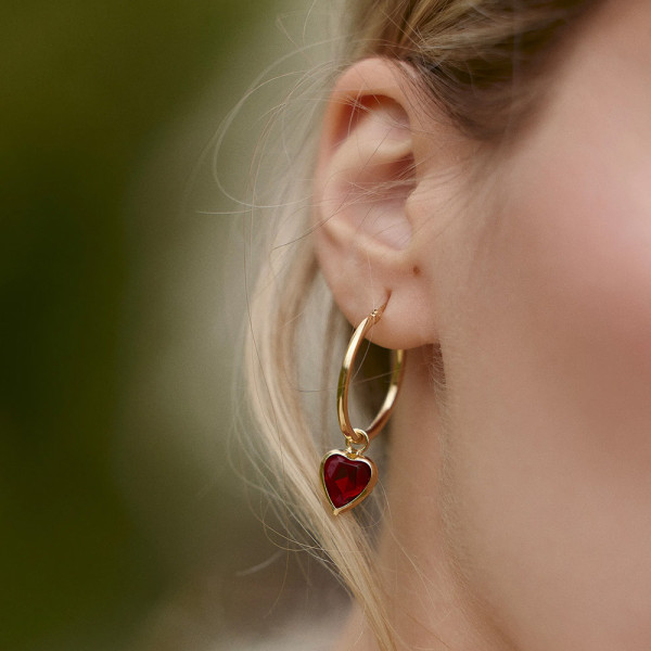 Ruby Hoop Earrings Niki Ruby Hoop Earrings Niki