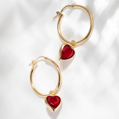 Ruby Hoop Earrings Niki Ruby Hoop Earrings Niki