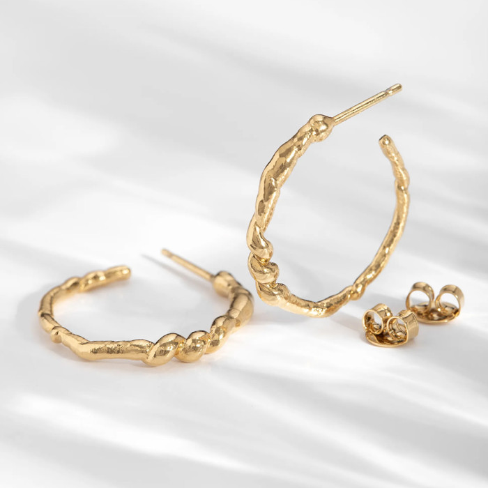 Boucles d'oreilles Créoles Iris