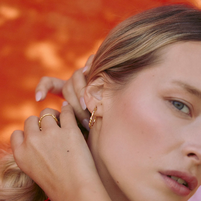 Boucles d'oreilles Créoles Iris