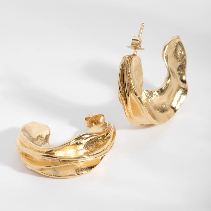 Boucles d'oreilles grandes créoles Iris