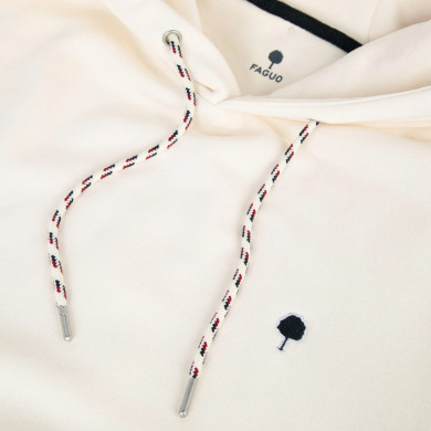 Ecru hoodie cotton and recycled polyester - Dirac model