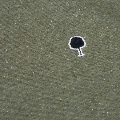 Khaki round neck sweatshirt cotton and recycled cotton - Donon model