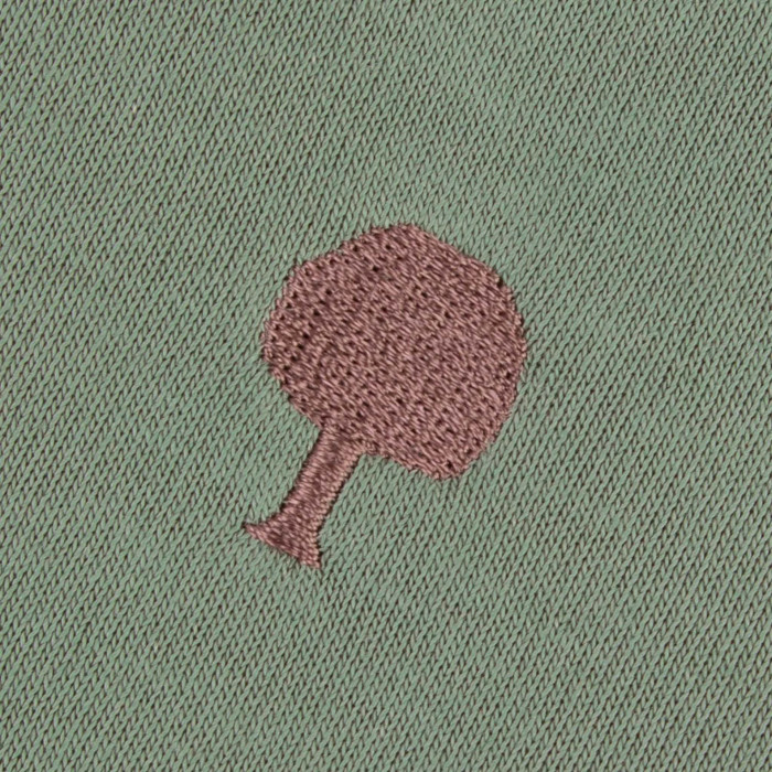 Sweat col rond kaki coton & coton recyclé - modèle DONZY