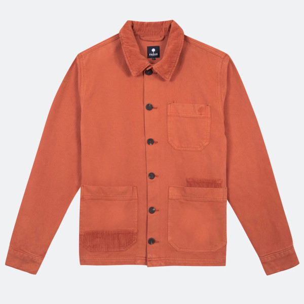 Veste brique coton & coton recyclé - modèle GAVRE Veste brique coton & coton recyclé - modèle GAVRE