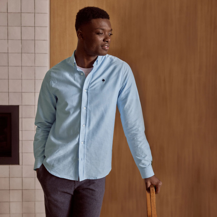 Sky blue shirt cotton - IVOY model Sky blue shirt cotton - IVOY model