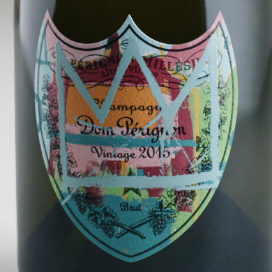 Dom Pérignon Vintage Jean-Michel Basquiat Édition Spéciale 2015 - design bleu - une bouteille (75 cl)