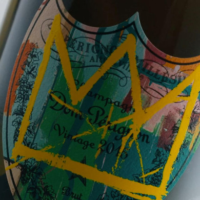 Dom Pérignon Vintage Jean-Michel Basquiat Édition Spéciale 2015 - design jaune - une bouteille (75 cl) Dom Pérignon Vintage Jean-Michel Basquiat Édition Spéciale 2015 - design jaune - une bouteille (75 cl)