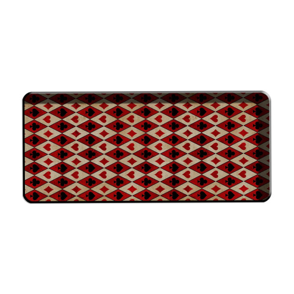 Plateau Rectangulaire - Playing Cards Red - 13 x 29 cm - Varnished metal Plateau Rectangulaire - Playing Cards Red - 13 x 29 cm - Varnished metal