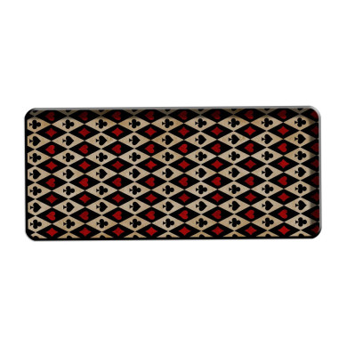 Plateau Rectangulaire - Playing Cards Black - 13 x 29 cm - Métal verni Plateau Rectangulaire - Playing Cards Black - 13 x 29 cm - Métal verni