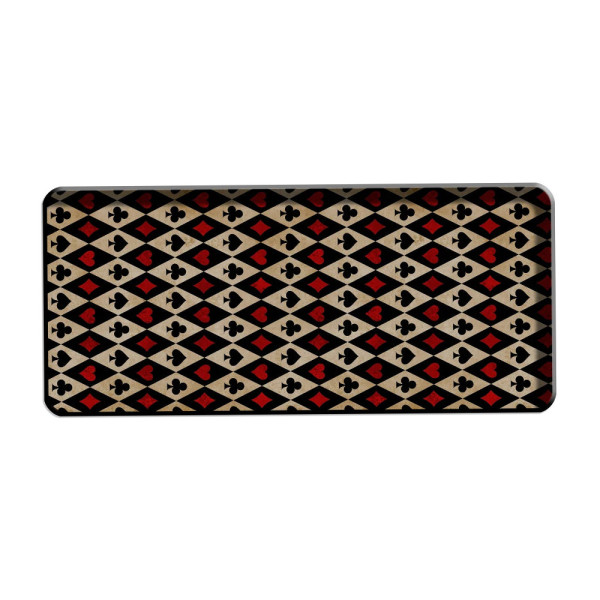 Plateau Rectangulaire - Playing Cards Black - 13 x 29 cm - Varnished metal Plateau Rectangulaire - Playing Cards Black - 13 x 29 cm - Varnished metal