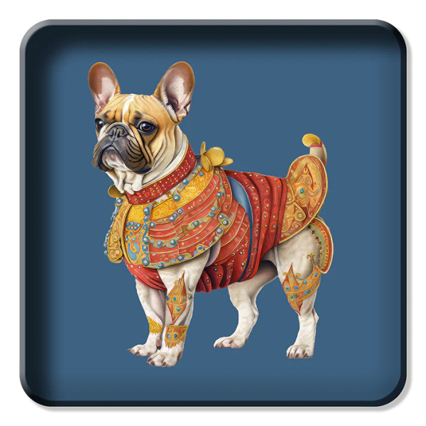 Plateau Carré - Circus Dog - 30 x 30 cm - Varnished metal Plateau Carré - Circus Dog - 30 x 30 cm - Varnished metal