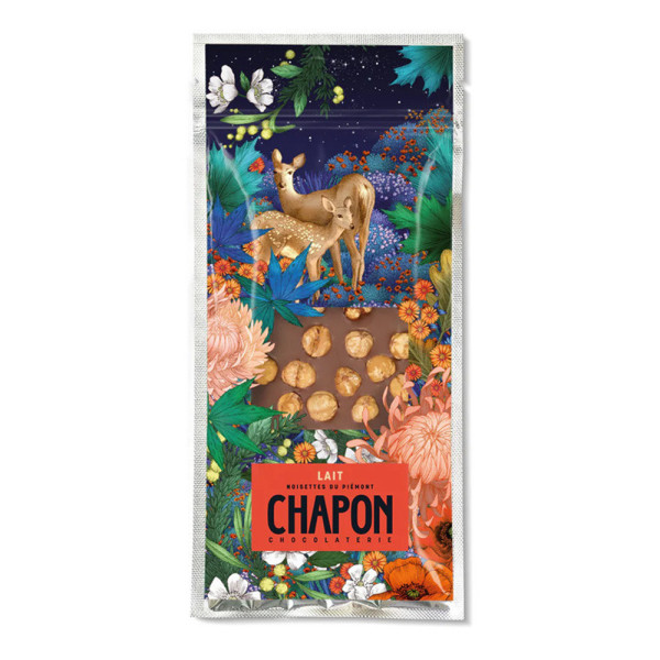 Milk chocolate bar with whole Piedmont hazelnuts 46% Milk chocolate bar with whole Piedmont hazelnuts 46%
