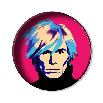 Plateau Rond - Pop Art Andy Warhol - 25 cm - Métal verni Plateau Rond - Pop Art Andy Warhol - 25 cm - Métal verni