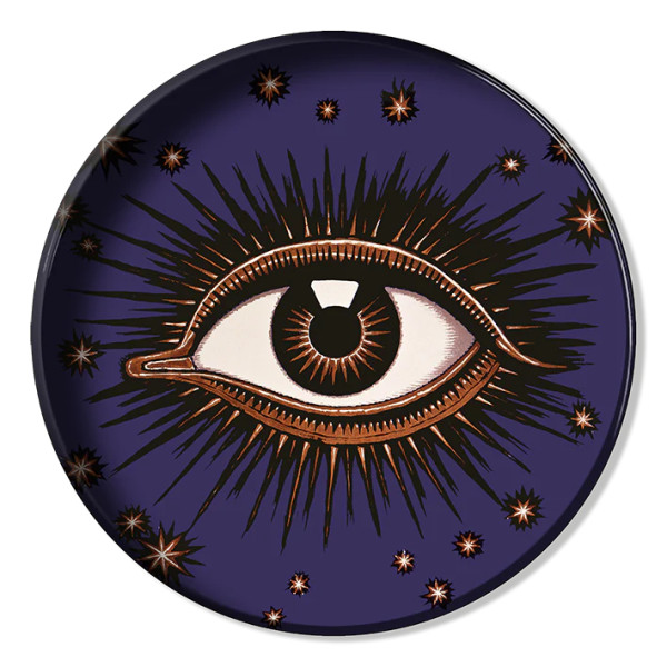 Plateaux Ronds - Blue Eye - Varnished metal Plateaux Ronds - Blue Eye - Varnished metal