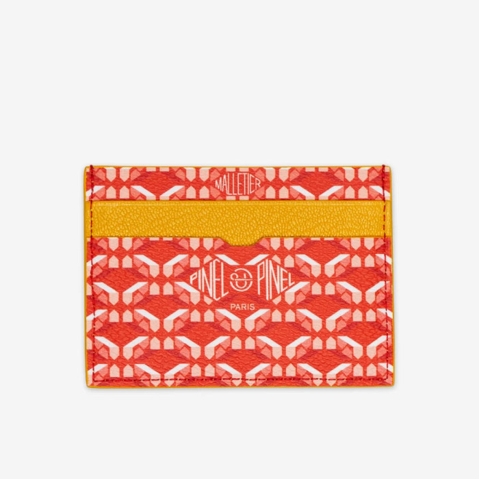 Porte-cartes Pop 5C Toile enduite - Poppy int. Mimosa