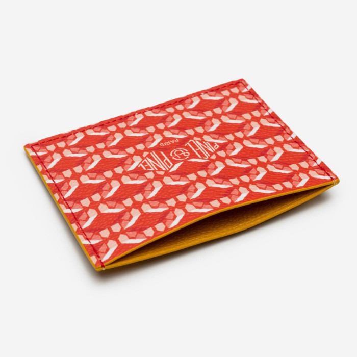 Porte-cartes Pop 3C Toile enduite - Poppy int. Mimosa