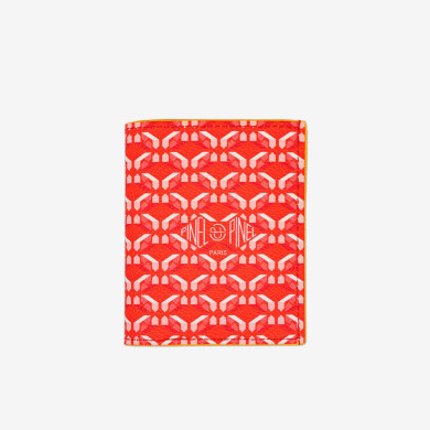 Porte cartes Pipo 2C Toile enduite - Poppy int. Mimosa Porte cartes Pipo 2C Toile enduite - Poppy int. Mimosa