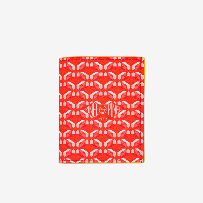 Porte cartes Pipo 2C Toile enduite - Poppy int. Mimosa