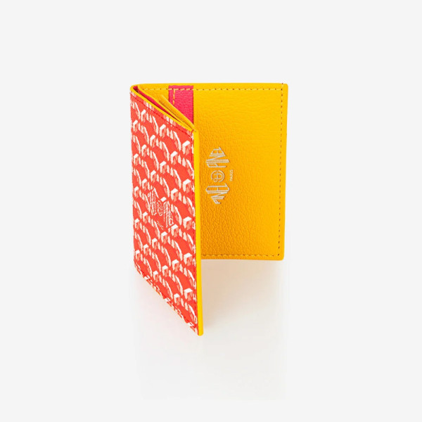 Pipo 2C Coated canvas Card holder - Poppy int. Mimosa Pipo 2C Coated canvas Card holder - Poppy int. Mimosa