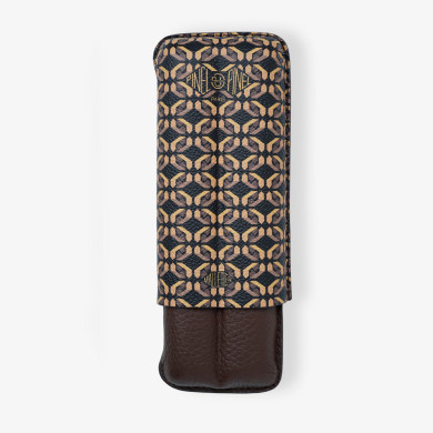 Etui à cigares Double D24 Toile enduite - Mocaccino
