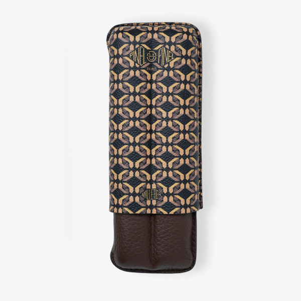 Etui à cigares Double D24 Toile enduite - Mocaccino Etui à cigares Double D24 Toile enduite - Mocaccino