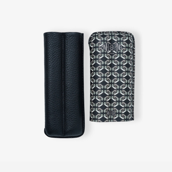 Etui à cigares Double D24 Toile enduite - Perfect Black Etui à cigares Double D24 Toile enduite - Perfect Black