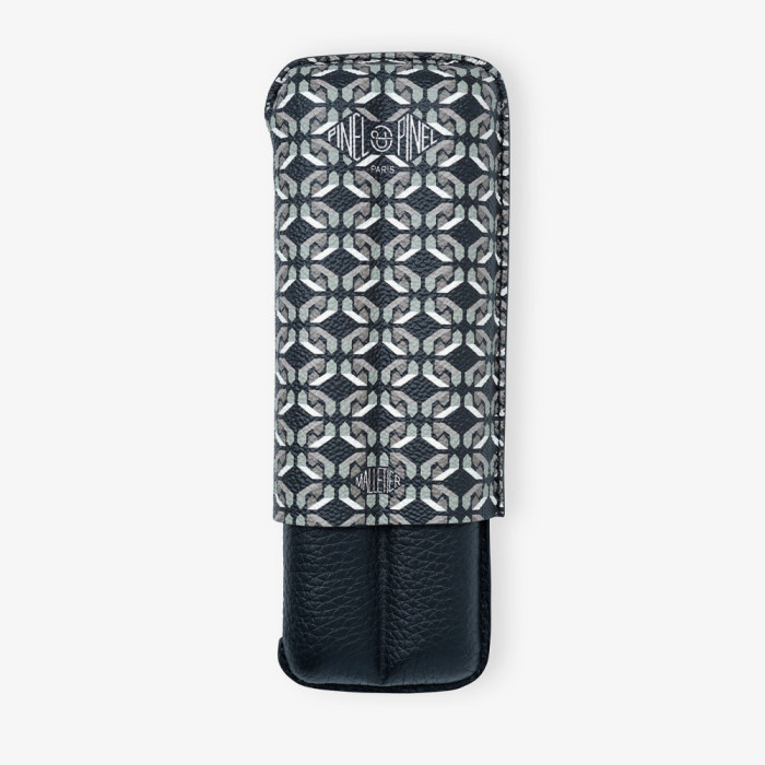 Etui à cigares Double D24 Toile enduite - Perfect Black